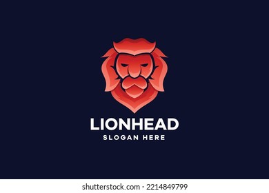 Plantilla de logotipo de vectores de cabeza de león