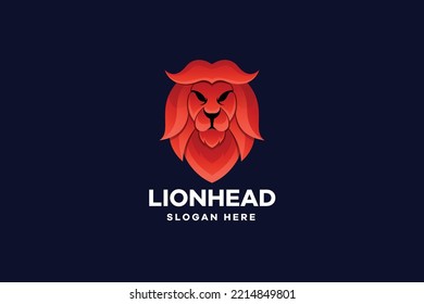 Lion Head Vector Illustration Logo Template