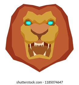 Lion head vector illustration on white background