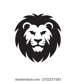 Conjunto de Ilustración vectorial de cabeza de león.  Colección de ilustraciones de cabeza de león en estilo de contorno negro.