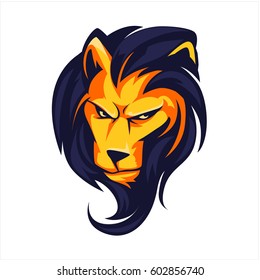 lion head vector illustration for sport logo icon