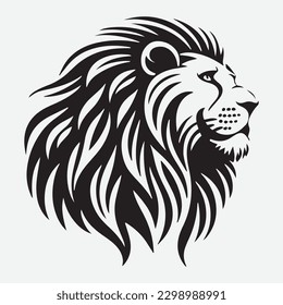 Lion head Vector illustration. Lion Vintage Logo