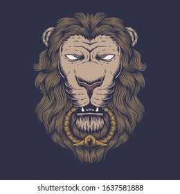 Lion head vector illustration for your company or brand