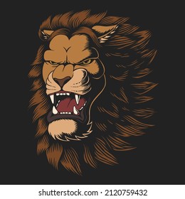 Lion head vector illustration for your company or brand