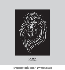 lion head vector for laser cut