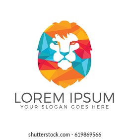 Lion head vector logo.