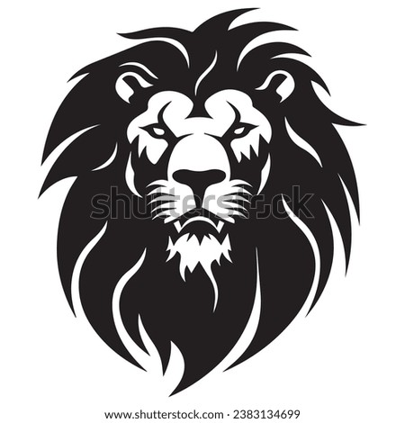 Lion Head Vector Logo, Lion Black Logo  