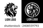 Lion head vector logo design, lion icon