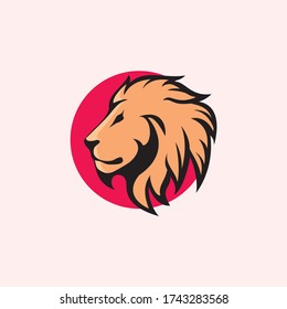Cabeza de león, Diseño de logotipo vectorial, Ilustración, 
Plantilla y emblema