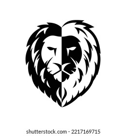 Lion Head Vector Logo Design Template