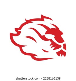 Lion Head Vector Logo Design Template