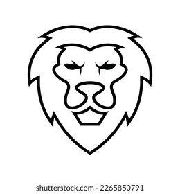 Plantilla de diseño de logotipo de vectores de cabeza de león