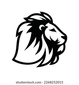 Lion Head Vector Logo Design Template