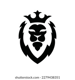 Lion Head Vector Logo Design Template