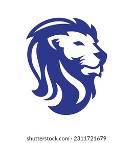 Lion Head Vector Logo Design Template