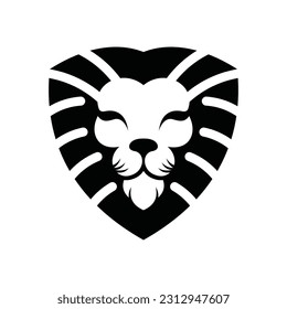 Lion Head Vector Logo Design Template