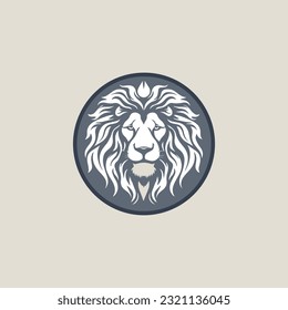 Lion head vector logo design, abstract lion logo