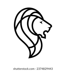 Lion Head Vector Logo Design Template