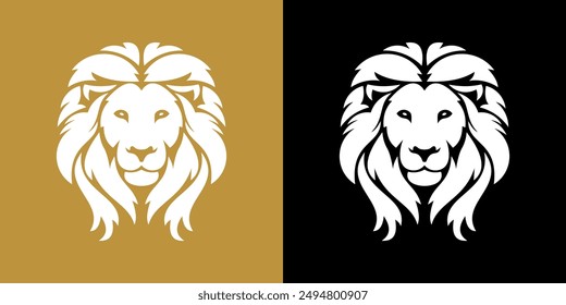 Lion head vector logo design, lion icon
