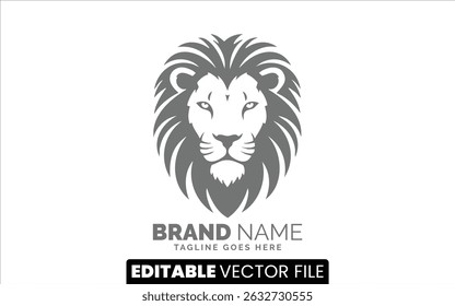 Lion Head Vector Logo Design, Lion face icon