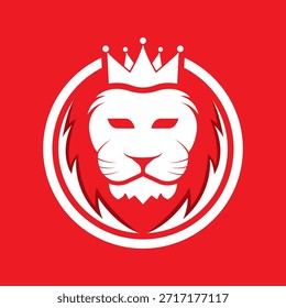 Projeto de logotipo de vetor de cabeça de leão