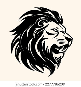Vector de cabeza de león para logotipo o icono, dibujo Elegante estilo minimalista Ilustración