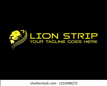 Lion head - vector logo template creative illustration.