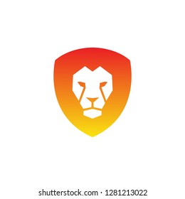 Lion head - vector logo template creative illustration.  strong, power concept symbol. Design element. - Vector