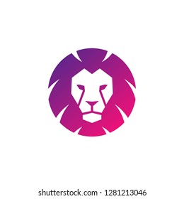 Lion head - vector logo template creative illustration.  strong, power concept symbol. Design element. - Vector