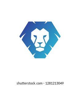 Lion head - vector logo template creative illustration.  strong, power concept symbol. Design element. - Vector