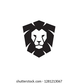 Lion head - vector logo template creative illustration.  strong, power concept symbol. Design element. - Vector