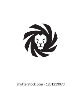 Lion head - vector logo template creative illustration.  strong, power concept symbol. Design element. - Vector