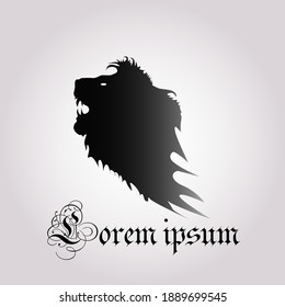 Lion head - vector logo template creative illustration. Animal wild cat face graphic sign. Pride, strong, power concept symbol. Design element.