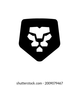 Lion head - vector logo template creative illustration. Animal wild cat face graphic sign. Pride, strong, power concept symbol. Design element.
