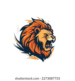 Lion head vector logo template for your sport team or corporate identity.