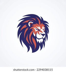 Lion head vector logo template. Lion head vector logo template.