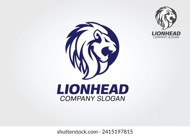 Lion Head Vector Logo Template. This great logo  is perfect for companies such as finance, investment, consulting, security, insurance, luxury clubs, studios and many other.