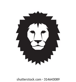 Lion head - vector logo template concept illustration. Animal wild cat graphic sign. Design element.