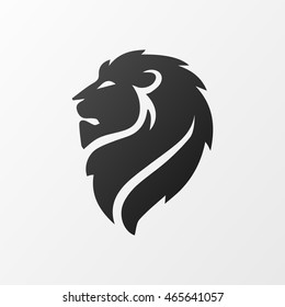 Lion head - vector logo template creative illustration. Animal wild cat face graphic sign. Pride, strong, power concept symbol. Design element.