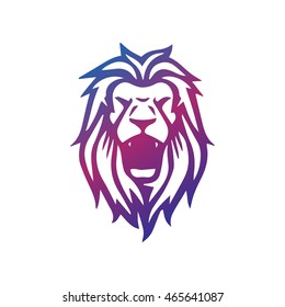 Lion Head - Vector Logo Template Creative Illustration. Animal Wild Cat Face Graphic Sign. Pride, Strong, Power Concept Symbol. Design Element.