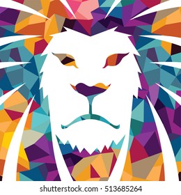 Lion head vector logo template creative illustration Animal wild cat face graphic sign Pride strong power concept symbol