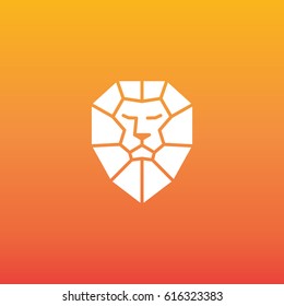 Lion head - vector logo template creative illustration. Animal wild cat face graphic sign. Pride, strong, power concept symbol. Design element