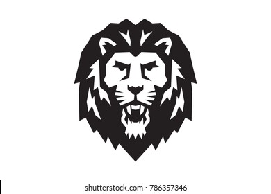 Lion head - vector logo template creative illustration. Animal wild cat face graphic sign. Pride, strong, power concept symbol. 