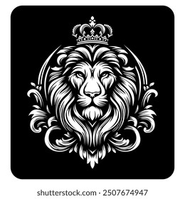 lion head vector logo tribal cool simple modern