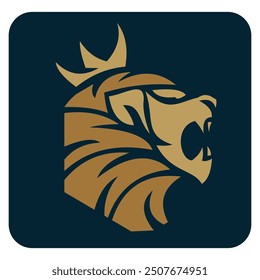 lion head vector logo tribal cool simple modern