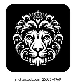 Logotipo de Vector de cabeza de león Tribal Cool Simple Modern