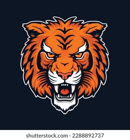 lion head vector mascot illustration