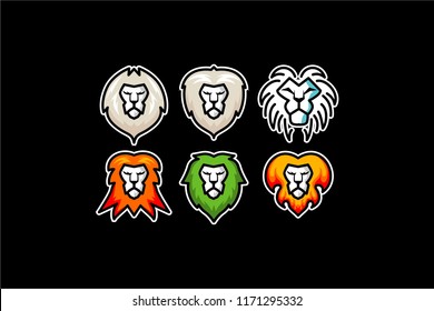 Lion Head vector playful