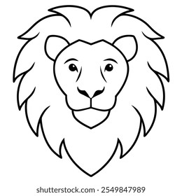 lion head of a vector silhouette
