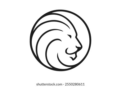 Lion Head vector silhouette icon design